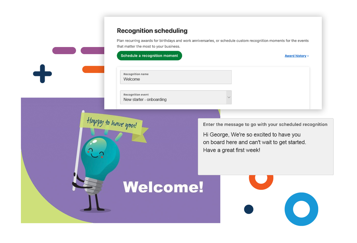 peer-to-peer recognition - scheduled recognition