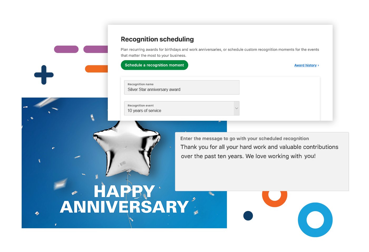 corporate rewards - happy anniversary example