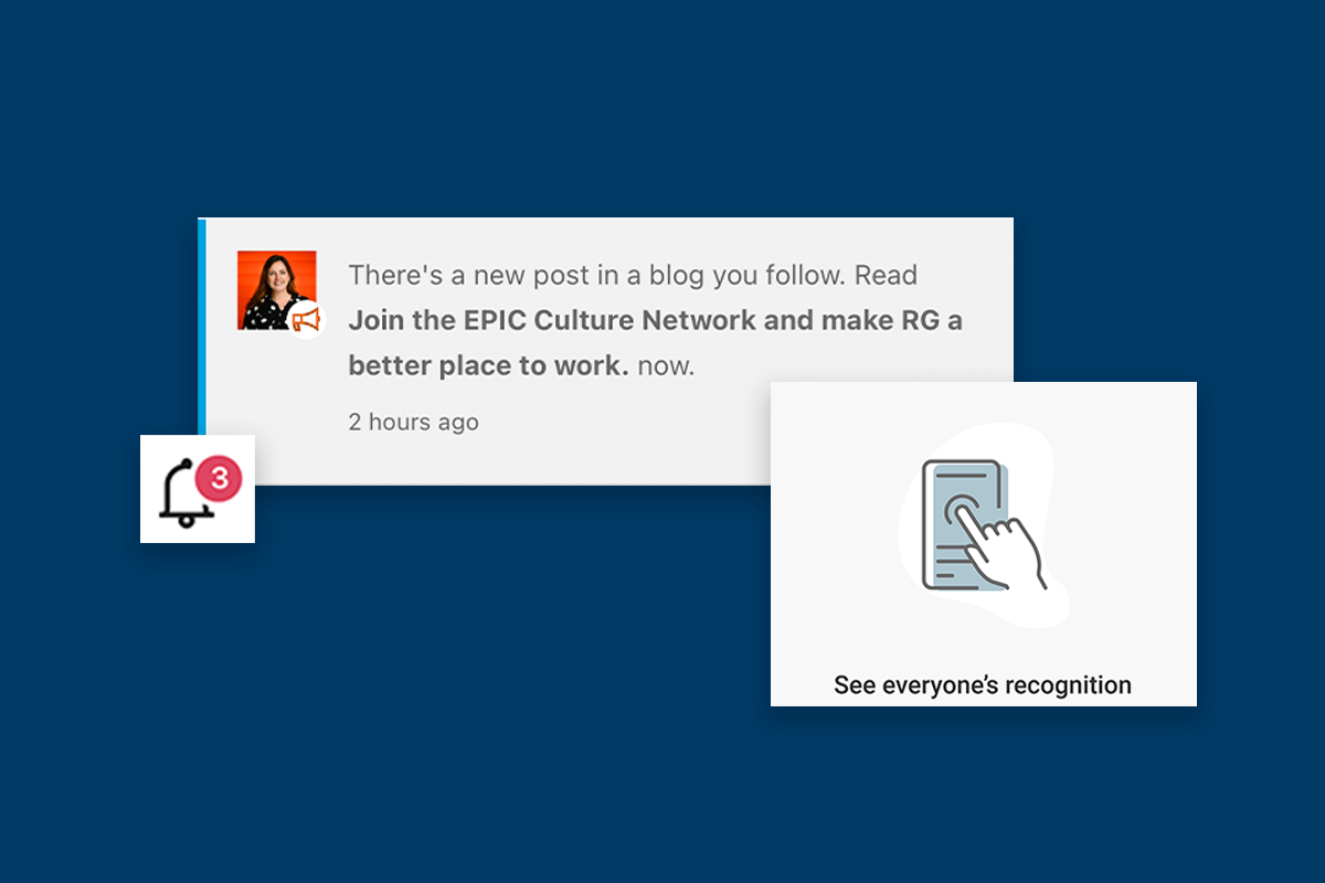 internal communications app - real-time updates